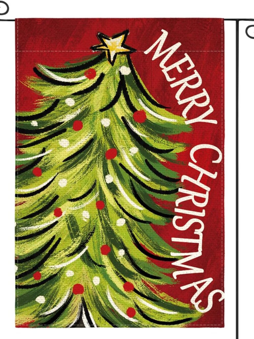 Merry Tree Garden Flag 12x18 Inch